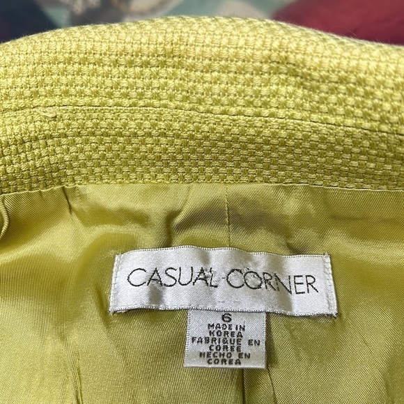Casual corner size 6 blazer crop jacket lime green green with 4 button front - Picture 14 of 17